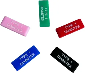 Alert Watch Sleeve 5 Pack Colored Silicone Watch Sleeves$ confirm Type 1 Diabetic Medical 