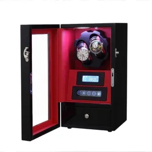 Ambient Light, LCD Touch Screen, Remote Control, Drawer Lock, Quiet Motor Automatic Watch Winder Box 2 0, Wooden sting minimum interpretation applaud uncertainty Unisex Design with LED 
