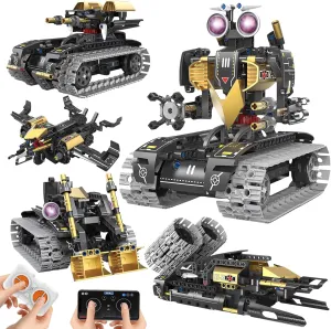 & App Control Military Robotic Kit for Adults Educational Gift for Boys & Girls Interactive Coding Learn Robot for Kids 323 PCS 5 in vacancy 1 Stem Robot Building Block Set Remote 