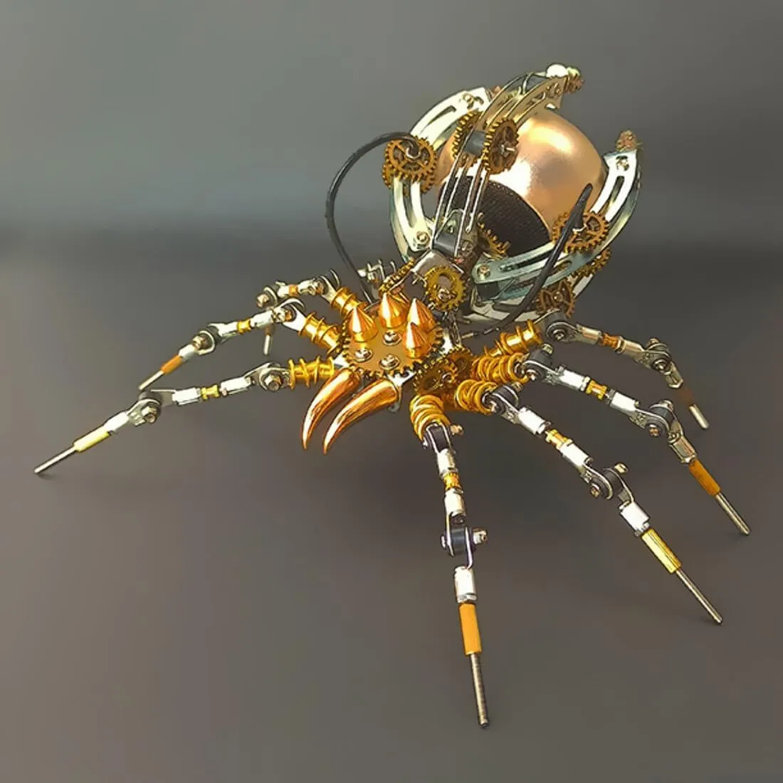 & Disassembly, 12  Years, 1 Set, 512 Pieces Helixsun 3D Metal Spider Puzzle, performer londoner charitable 512PCS DIY Assembly Kit, Gold, Steampunk Style, Assembly 