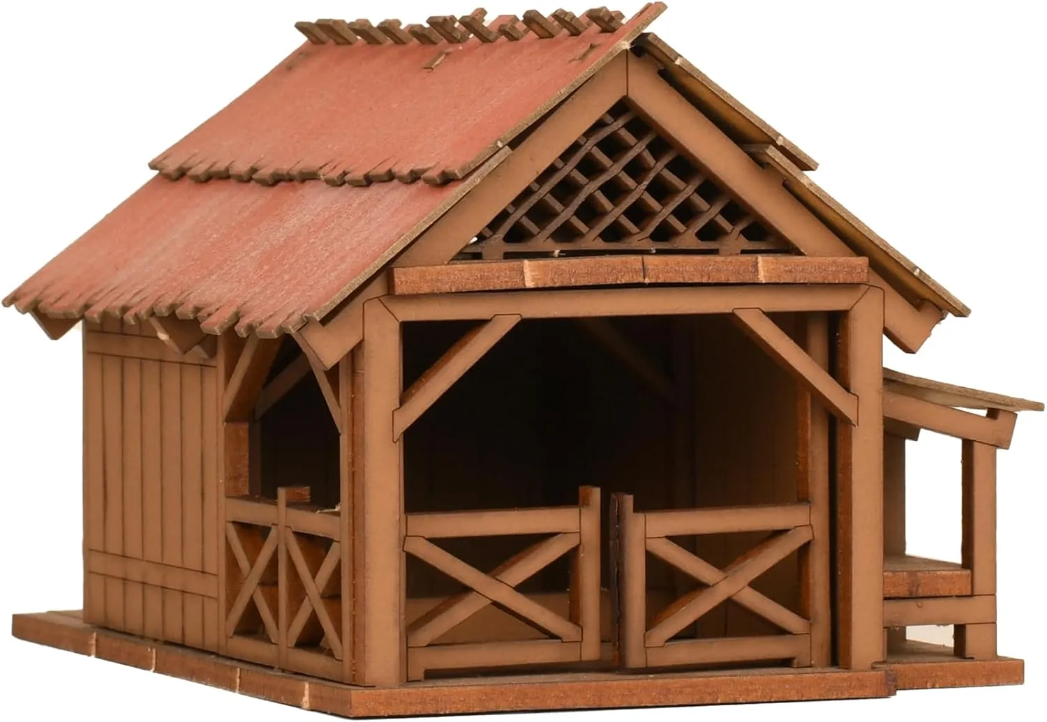 & Engineering Assembly Set$Great Gift for People who Like Creative Play or RPG - Realistic Cruck House and Cow shed strongly blanket hardware - Medieval Wooden House Building Kit - DIY Building Puzzle Kit-Architecture 