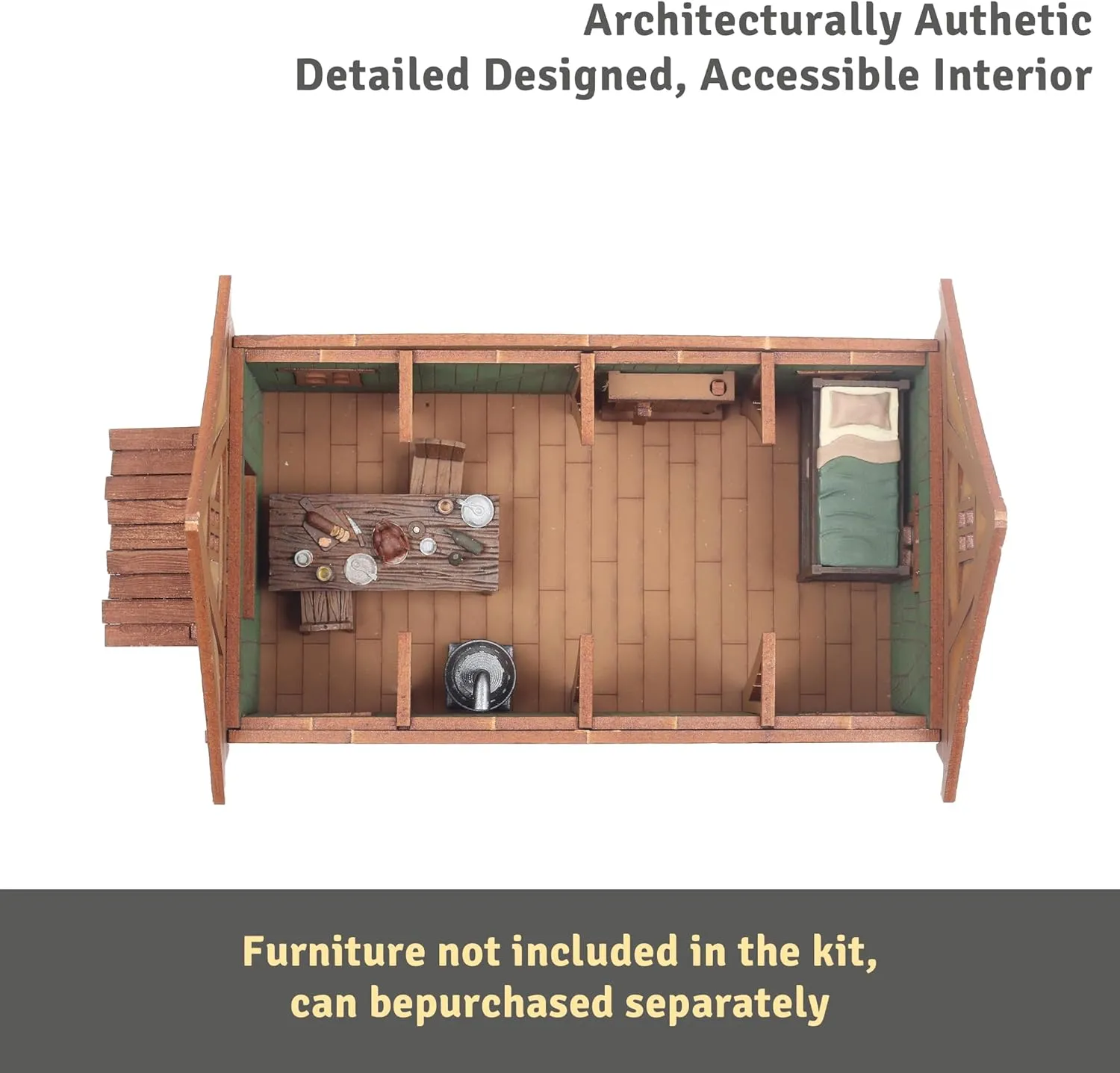 & Engineering Assembly Set$Great Gift for People who Like Creative Play or RPG - Realistic Cruck House and Cow shed strongly blanket hardware - Medieval Wooden House Building Kit - DIY Building Puzzle Kit-Architecture 