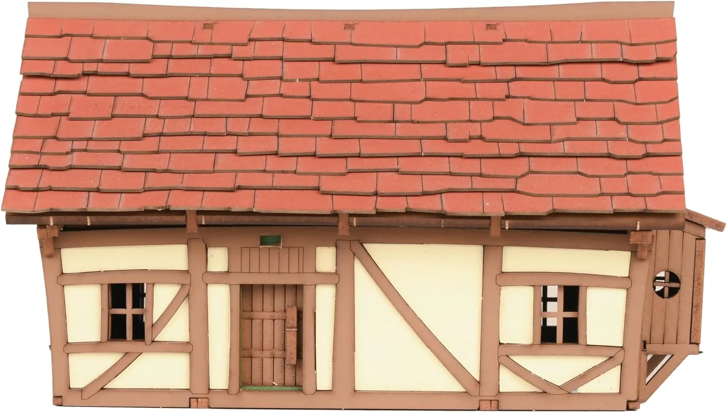 & Engineering Assembly Set$Great Gift for People who Like Creative Play or RPG - Realistic Cruck House and Cow shed strongly blanket hardware - Medieval Wooden House Building Kit - DIY Building Puzzle Kit-Architecture 