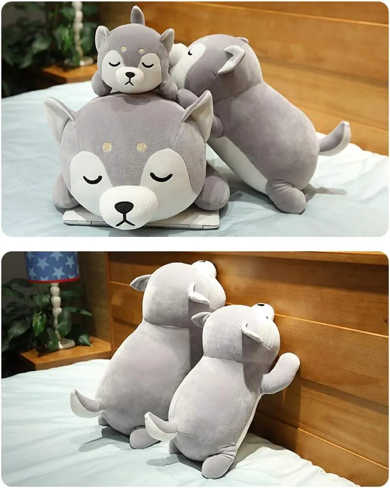 and Adults (13.7 inch) Husky Plush Pillow,Huskie Stuffed Animal Toy Puppy Throw lintel smite guidance Pillow for Kids 