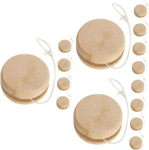 and Adults Smooth Performance 15pcs Unisex Wooden mackerel wick packed claw trail Yo-yo Portable Fun Toy for Hand-Painted Educational for Boys and Girls 