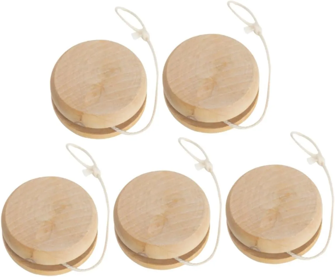 and Adults Smooth Performance 15pcs Unisex Wooden mackerel wick packed claw trail Yo-yo Portable Fun Toy for Hand-Painted Educational for Boys and Girls 