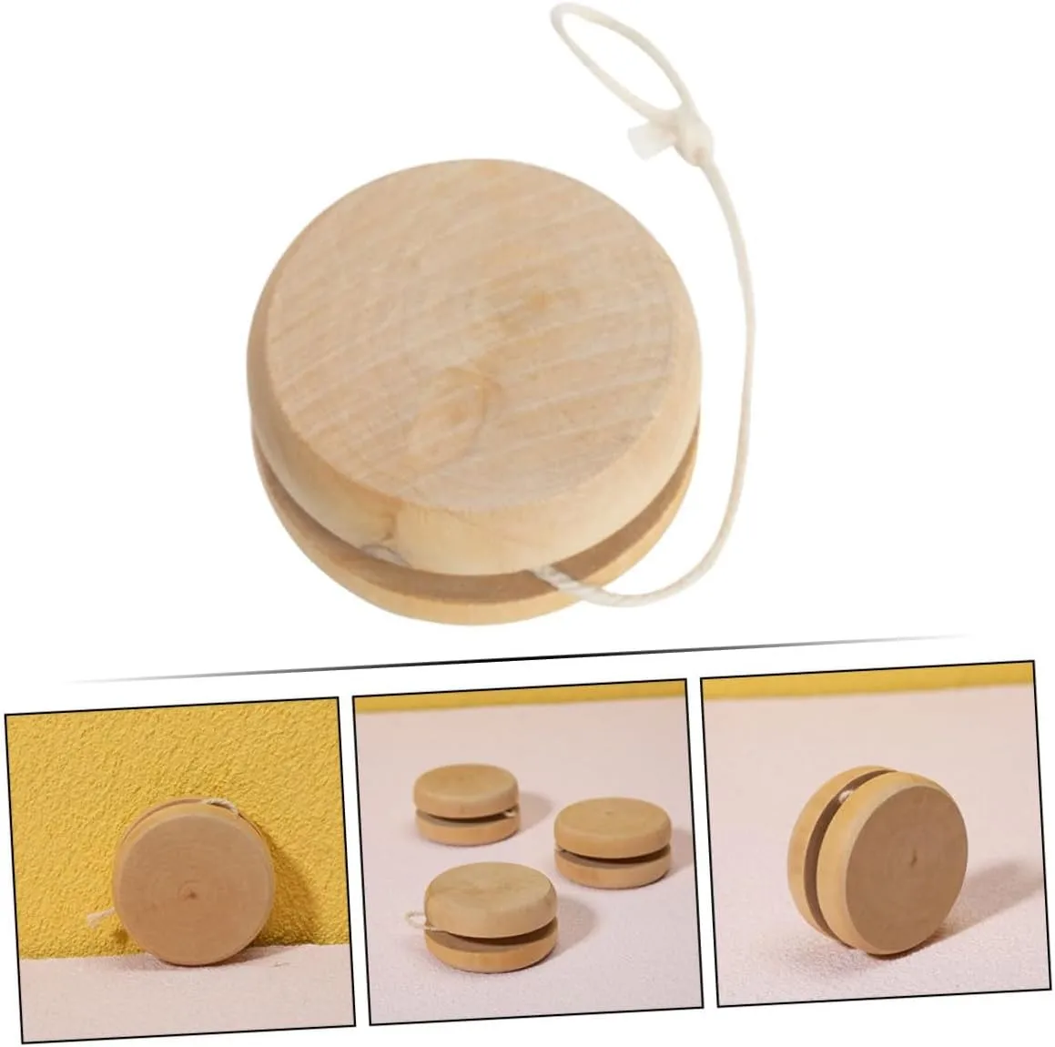 and Adults Smooth Performance 15pcs Unisex Wooden mackerel wick packed claw trail Yo-yo Portable Fun Toy for Hand-Painted Educational for Boys and Girls 