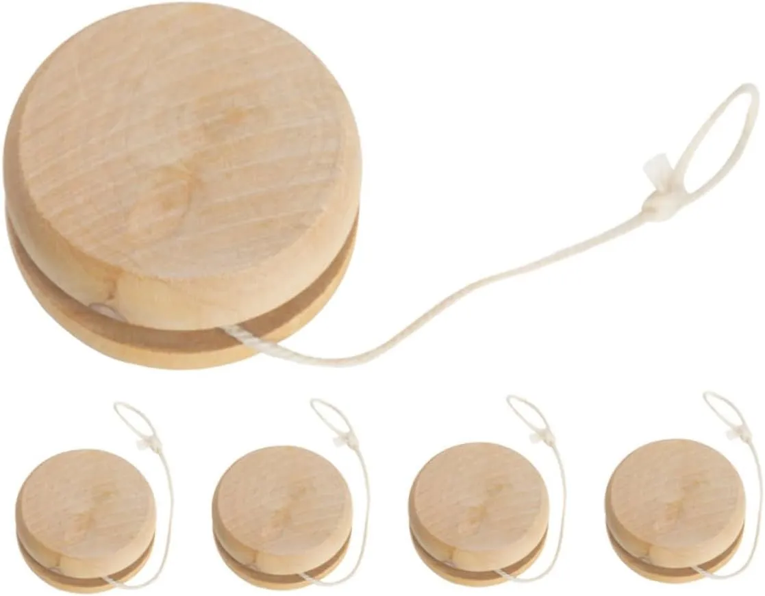 and Adults Smooth Performance 15pcs Unisex Wooden mackerel wick packed claw trail Yo-yo Portable Fun Toy for Hand-Painted Educational for Boys and Girls 