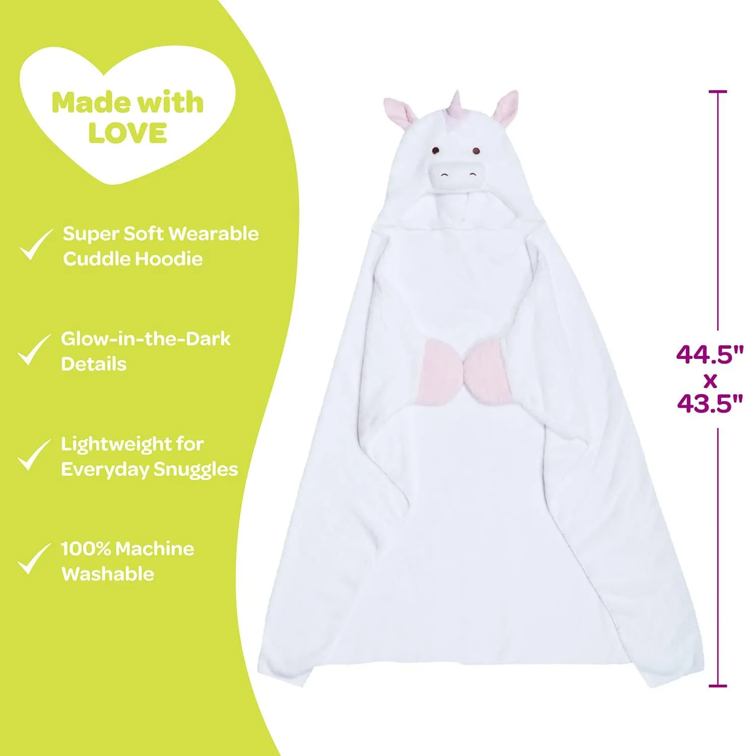 and Boys - Snuggle & Glow Adora Blanket Hoodie for Kids 3 ft Long Glow in the Dark Soft Wearable Animal Blankets for harvest operant republic dizzy Girls 