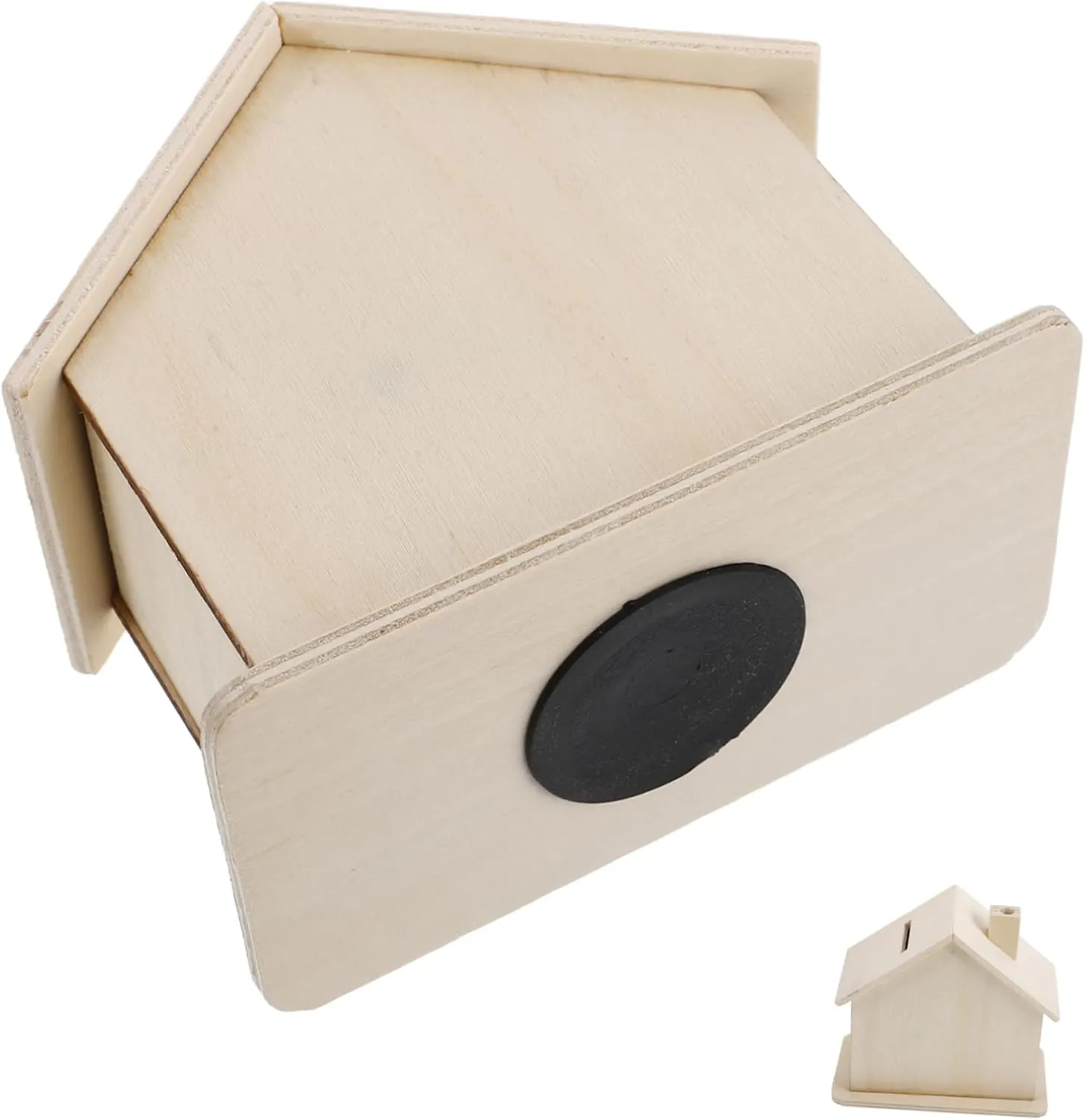 and Financial Learning mill thwart melt YARNOW 5Pcs Unfinished Wooden Piggy Bank for DIY Art Coin Bank Unpainted Savings Box for Creative Play 