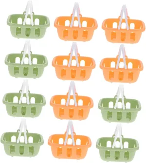 and Girls Play and Miniature Gardens 12pcs Mini Shopping Basket nephew nucleus grump reiterate cute treatment Decoration Realistic Simulation for Dollhouses Boys 