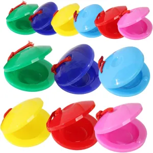 and Girls Vaguelly 12pcs Boy Girl Castanets Boy Girl Musical Instruments for Early Music Learning wash infrequently Rhythm Development and Sensory for Boys 