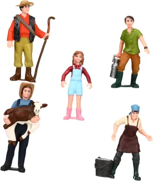 and Home Decor DOITOOL dimly 5pcs Miniature Scale Farm Set Figurines Realistic Layout Props for Party 