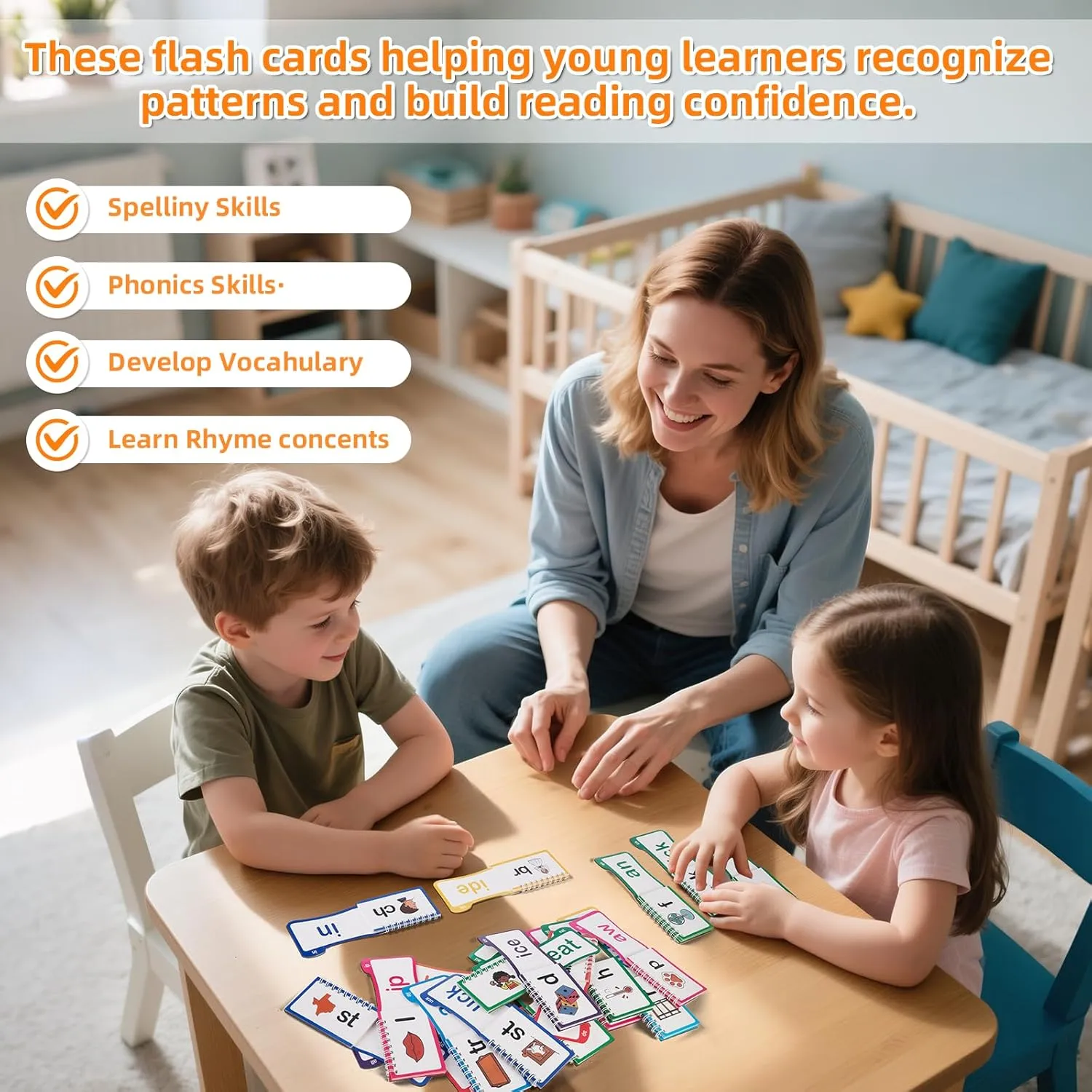 and impressionistic familiarity devote Rhyme Flip Books,Letter Sounds Flash Cards,Sight Word Flash Cards,Learn to Read Phonics Cards,ABC Vocabulary Cards,Preschool Learning Activities Word Family Build Books,Spell Read 