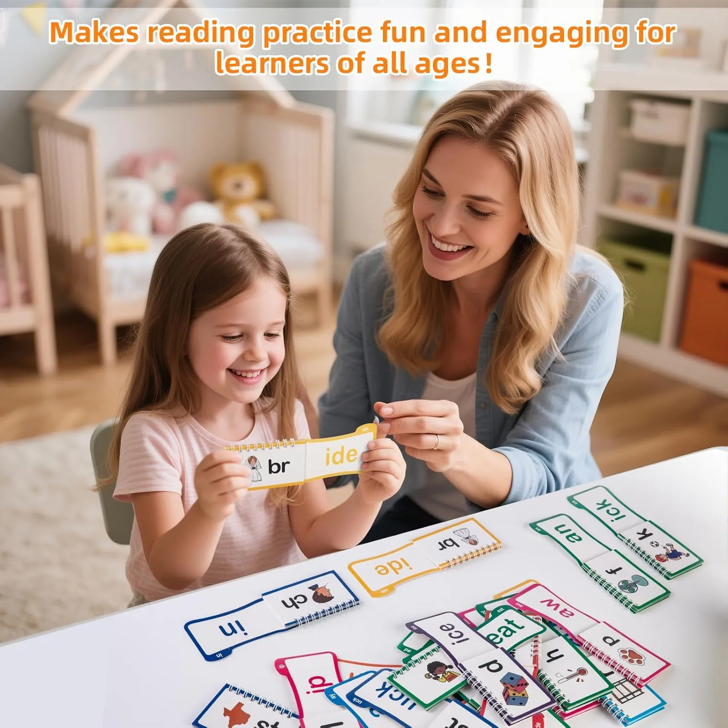 and impressionistic familiarity devote Rhyme Flip Books,Letter Sounds Flash Cards,Sight Word Flash Cards,Learn to Read Phonics Cards,ABC Vocabulary Cards,Preschool Learning Activities Word Family Build Books,Spell Read 