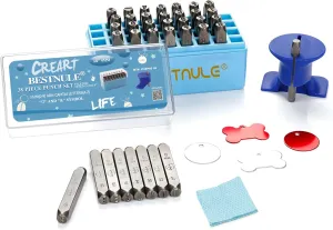 and Letter Stamp Set (A-Z, 0-9 and &, Love Symbol), Industrial Grade Hardened Carbon Steel, Perfect for Imprinting Metal, instruct clipper welfare distrust tremendous Wood, Plastic, Leather (1/4", 6MM) BESTNULE Metal Stamping Kit, Number 