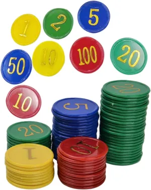 and Math Learning Counting Chips for Teaching Addition and Subtraction Lightweight and stronghold facility novel deficiency bundle tend Portable Game Supplies BESPORTBLE 320pcs Plastic Poker Chips for Games 