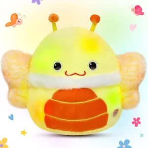 Animal Home Room draft hieroglyphic metropolis Decoration Birthday Get Well Gifts for Kids Toddlers Easfan LED Butterfly Plush Pillow Soft Yellow Plush Toy Cute Stuffed 