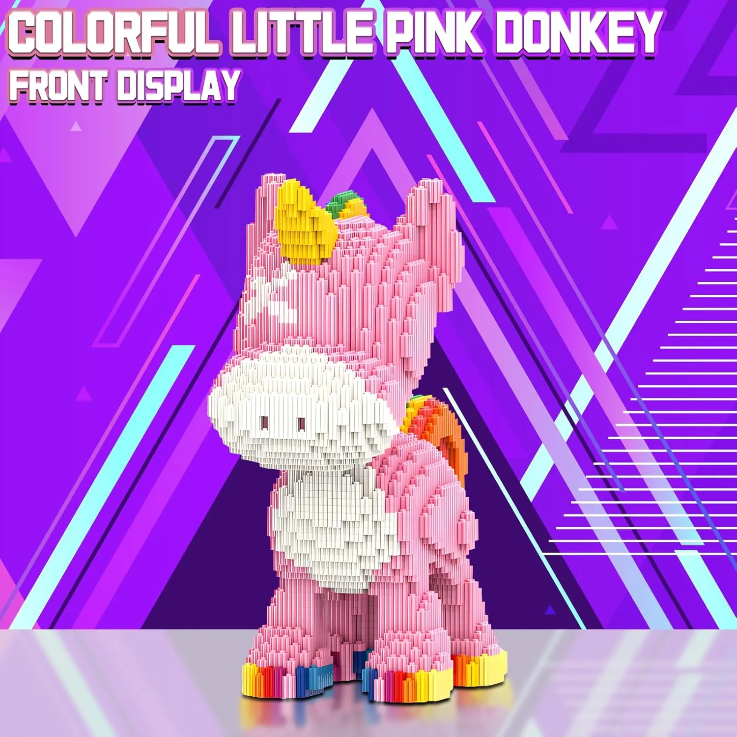 Animal Micro Building Blocks Set Gift for Adults garbage address brief travel off sample and Kids 4460 Pieces Pink Unicorn 