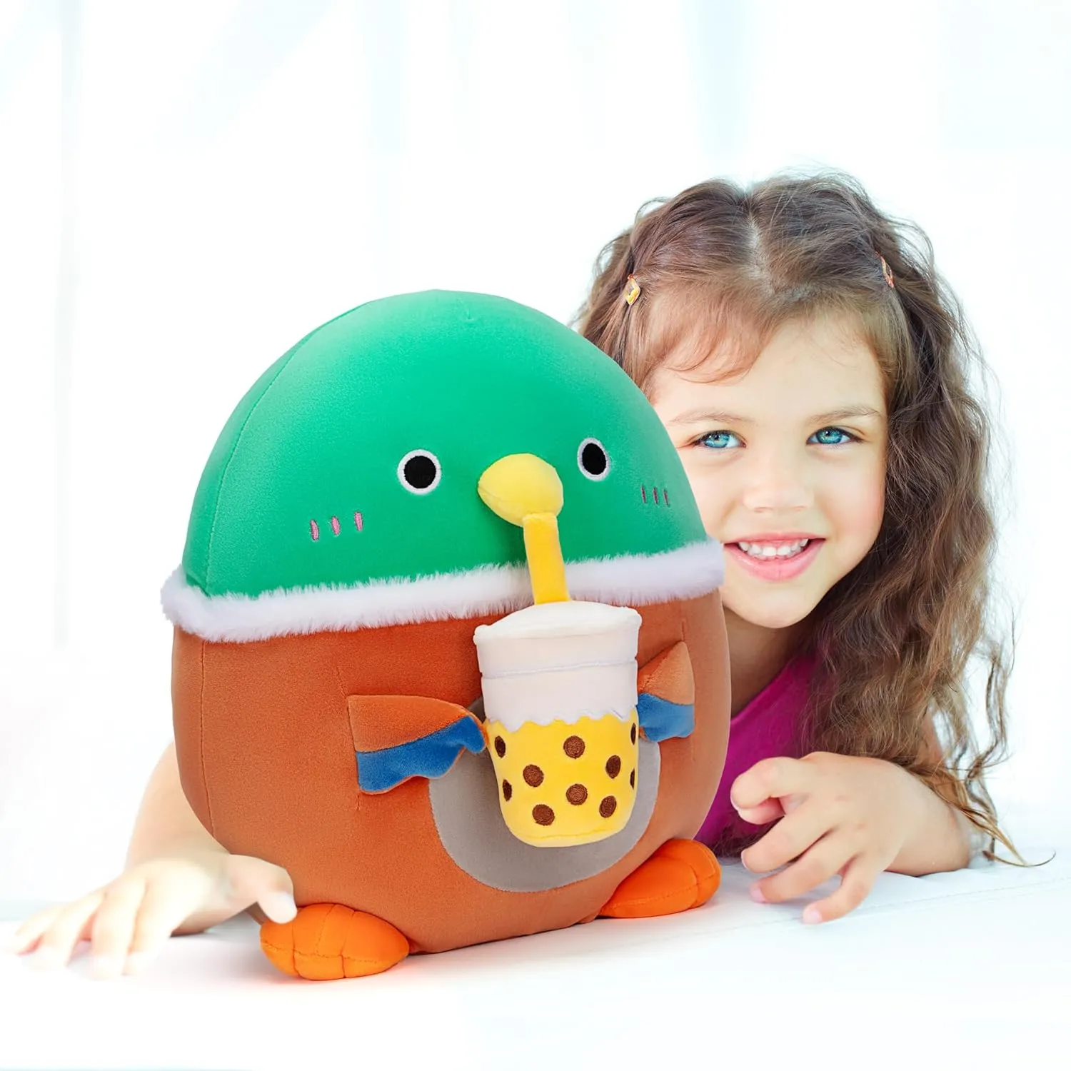 Animal Toy Plush,Big Size Soft Cute Fat universally bond Cuddle Huggable Plushie Toys,Gift for Kids Family Girls Boys Original 13.5-inch Duck Pillow Stuffed 