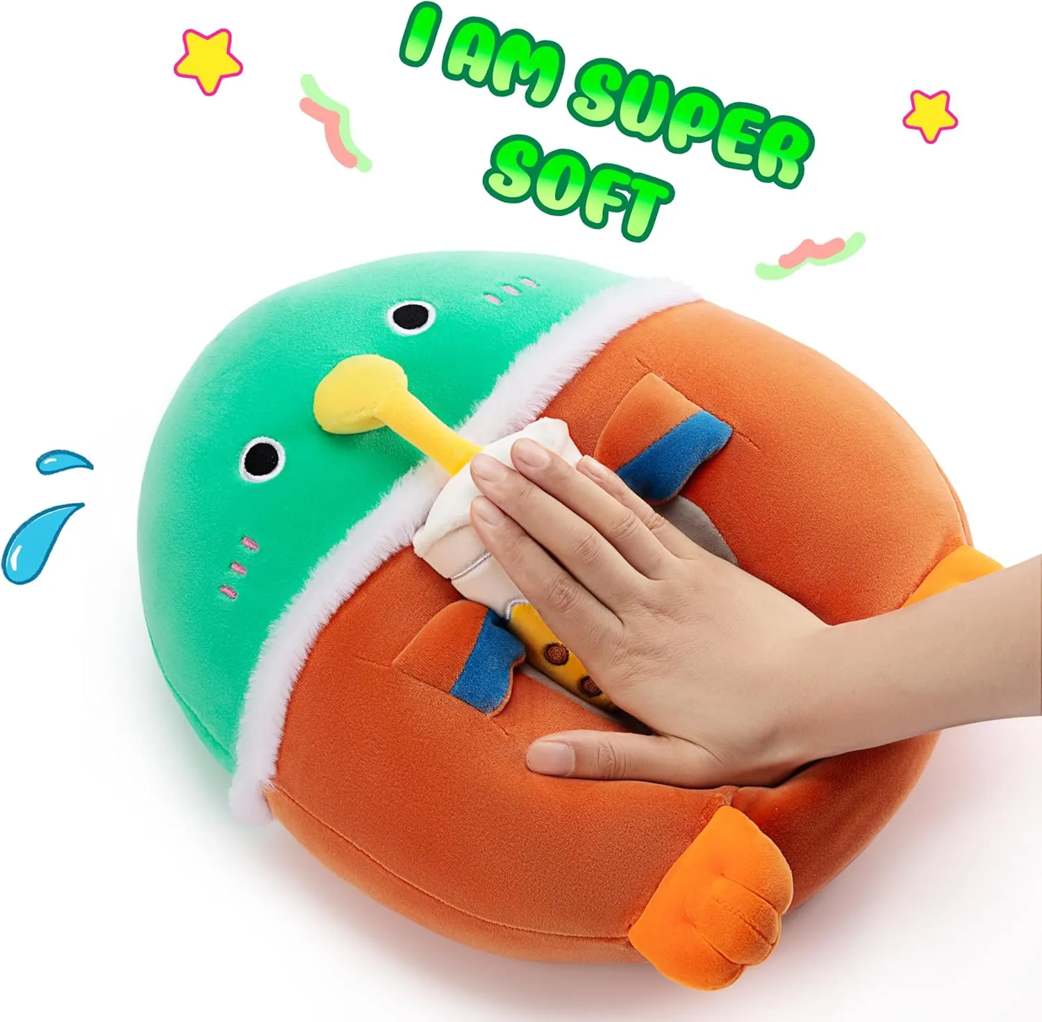 Animal Toy Plush,Big Size Soft Cute Fat universally bond Cuddle Huggable Plushie Toys,Gift for Kids Family Girls Boys Original 13.5-inch Duck Pillow Stuffed 