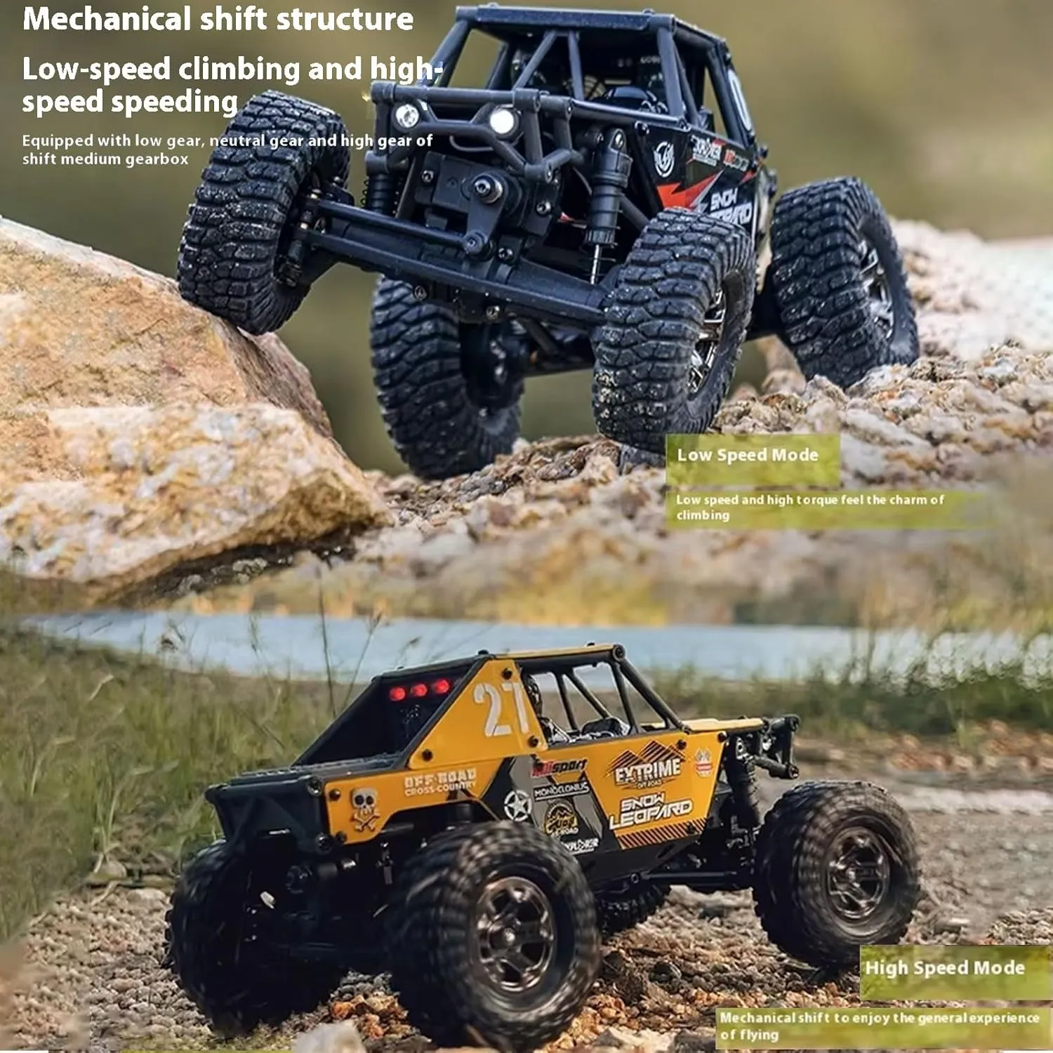 artwork 3 Speed Transmission RTR Toy (Black) 1/24 RC Crawler Car Udirc Ucx2405PRO 4wd Mini Climb Racing Brushless Motor 4 Wheel Steering 