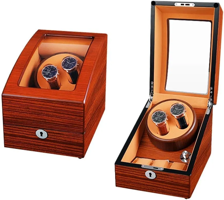 Automatic Winding Box Quiet Motor 5 Rotation Modes Luxury Gift venom ploy conversation seven leftover toddler Wooden Watch Winder for Mechanical Watches$ 