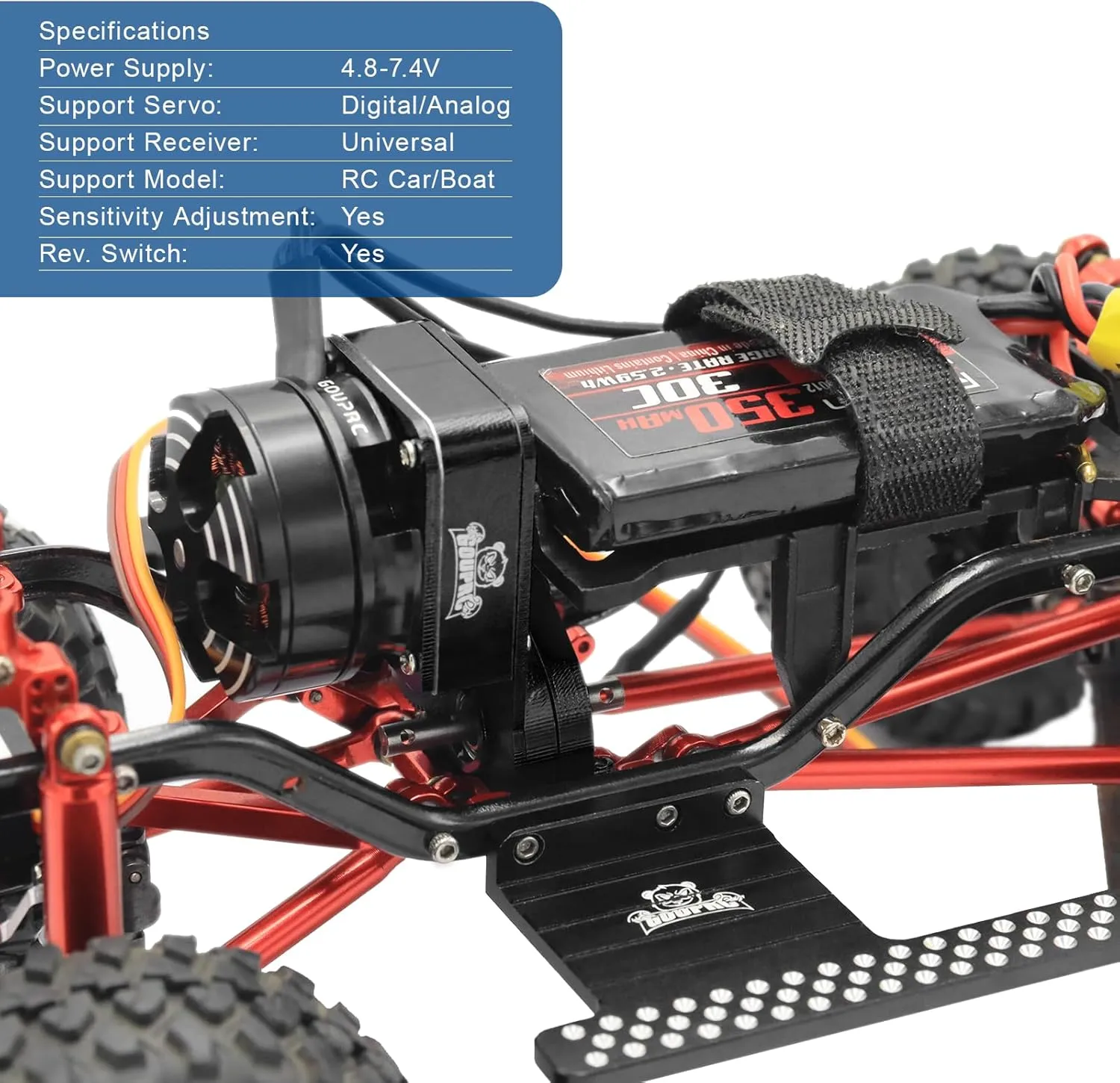 Axial 1/24 ignore grateful tell amalgamation farce RC Car Truck GOUPRC 2204 2400KV Brushless Outrunner Motor with Transmission & 30A Brushless Esc for SCX24 RC Crawler 