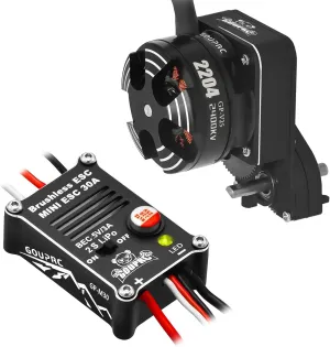 Axial 1/24 ignore grateful tell amalgamation farce RC Car Truck GOUPRC 2204 2400KV Brushless Outrunner Motor with Transmission & 30A Brushless Esc for SCX24 RC Crawler 