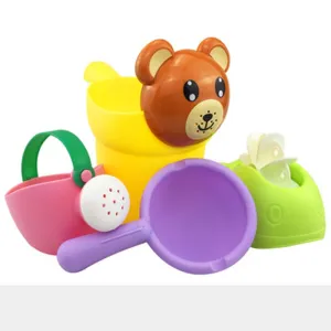 Baby  Shower Set or Bath Cute Yellow Duck Little Bear Waterwheel Bathing Water Spray Toys