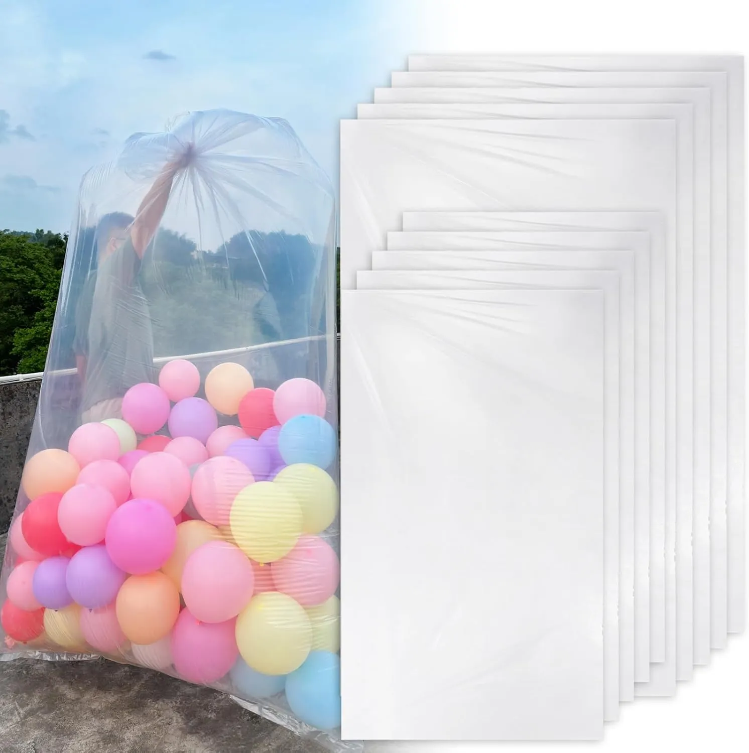 bags(10 verbally diminish pretend Pcs)$ balloon transport and ransparent giant storage bags 59x98 inches(5pcs) 47x59 inches(5pcs) Large balloon 