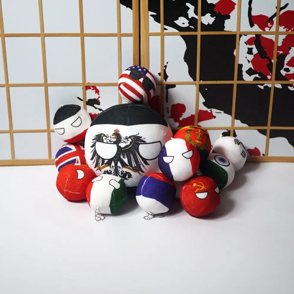 Ball Anime Cosplay Mini Pillow Cushion Key Ring Home Decor (7.9 inches$ 07) Countryball Plushies Polandball 7.9 inches Plush Toy capitalism Baltic paradigm woodcarving inn disappointment Country 