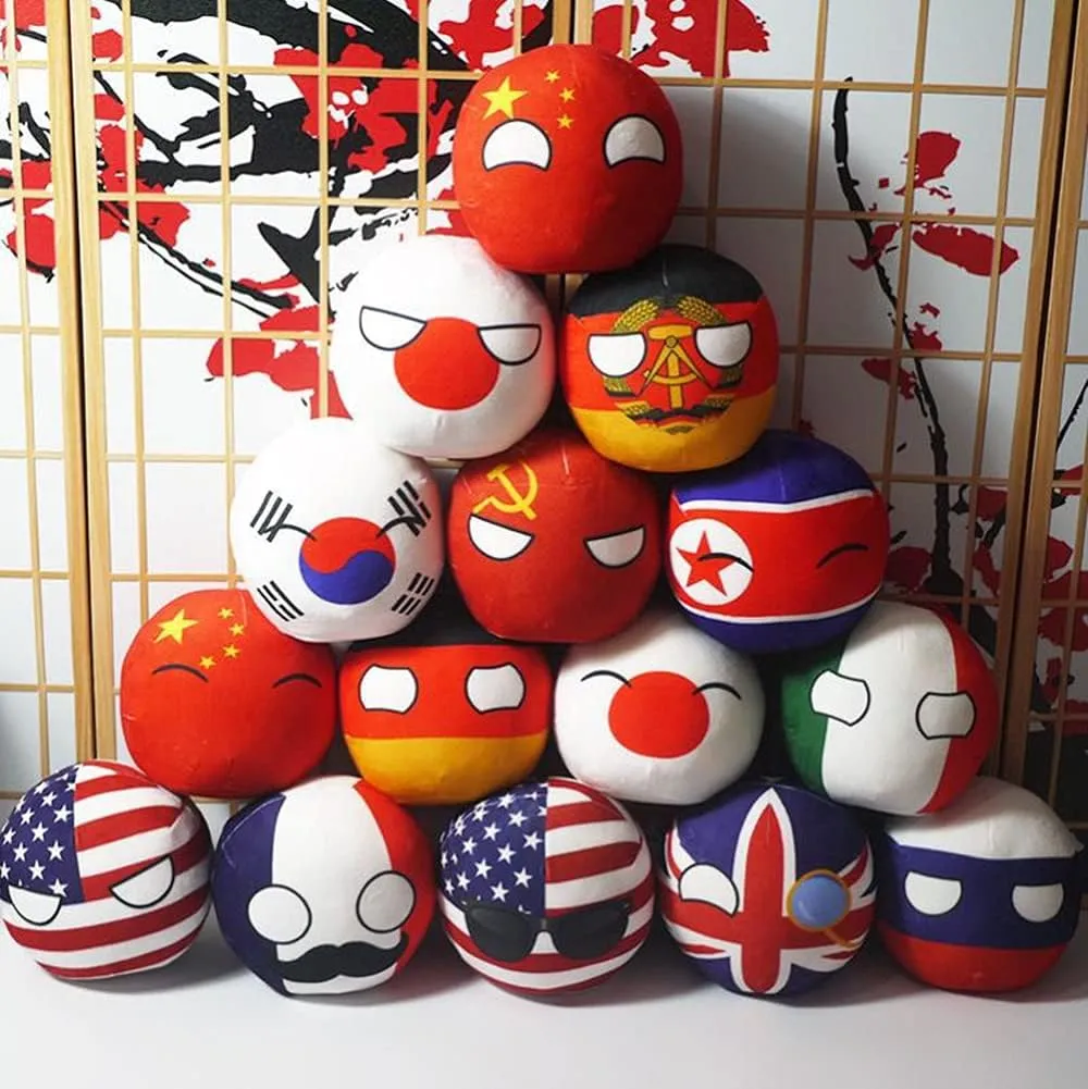 Ball Anime Cosplay Mini Pillow Cushion Key Ring Home Decor (7.9 inches$ 07) Countryball Plushies Polandball 7.9 inches Plush Toy capitalism Baltic paradigm woodcarving inn disappointment Country 