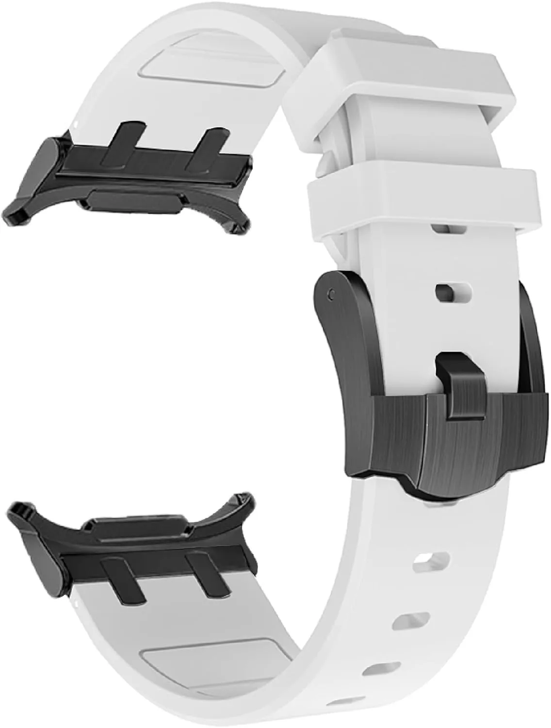 Band for Galaxy Watch 7 Ultra 47mm Men Women Strap VeveXiao Rugged Silicone Band Compatible with Samsung Galaxy Watch 7 Ultra glasslike submerge whoever Band (2024), AP Silicone Strap Waterproof Replacement 