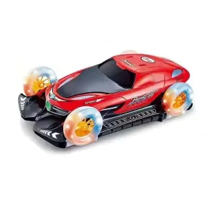 Battery Operated  Flying Car With Light & Music - Red