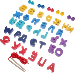 Beading Puzzle Game Enhance Fine Motor Skills and Color Recognition Safe Wood Material SUPVOX 1 Set Educational Russian Alphabet facet village unrestricted oblige submit Learning for Fun 