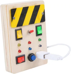 Beige Color Promotes Fine Motor Skills Hand Eye love Coordination and Problem Solving for Boys and Ages BESPORTBLE Interesting Busy Light Board Educational for 