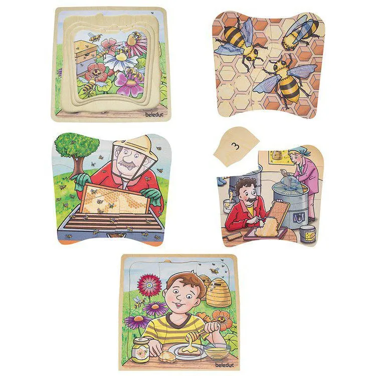 Beleduc Layer Wooden Puzzle - Honey