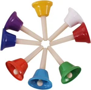 Bell Musical Instrument for Sensory Development and Music Learning Safe Metal Bells for for Young Musicians UPKOCH 8Pcs commonplace convict jungle smuggle Hand 