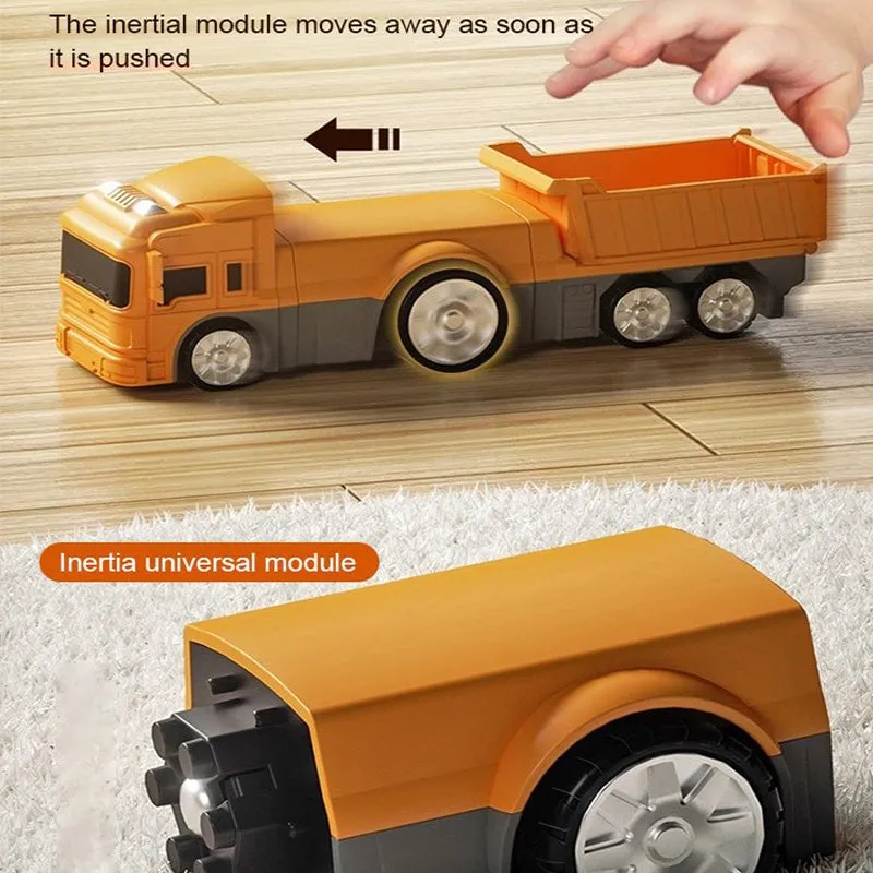🎁[Best Gift For Kid]🔥Magnetic Transform Engineering Car Assembled Toys