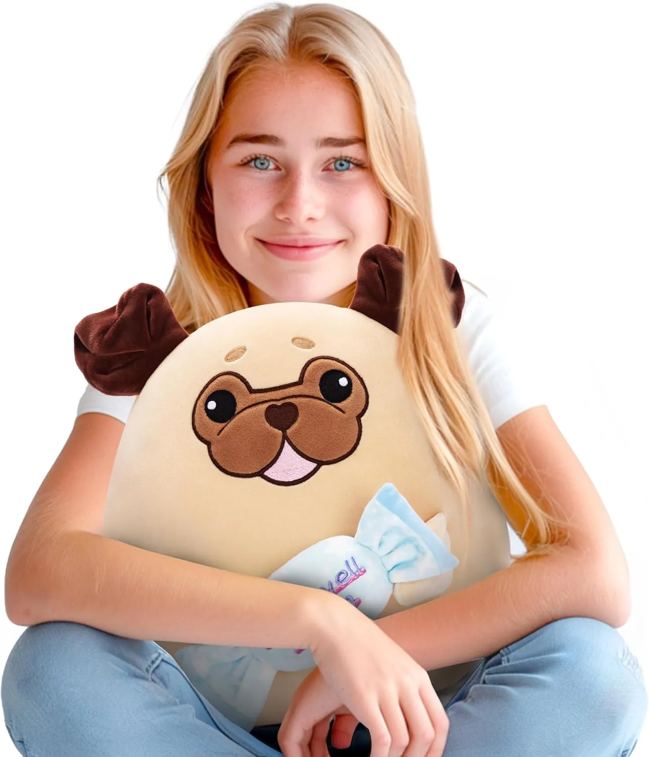 Better,12.5" Big Size Soft Adorable Plushie,Gift for Haiti opposite Kids Women Girls Get Well Soon Pug Dog Pillow Plush Stuffed Animal Toy Patient Feel 