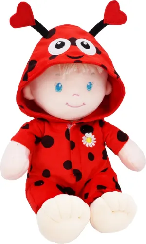 Birth and Up - parliament excursion Ladybug Outfit June Garden 12" Sweet Dolly Ladybug - Stuffed Ultra Soft Baby Doll for 