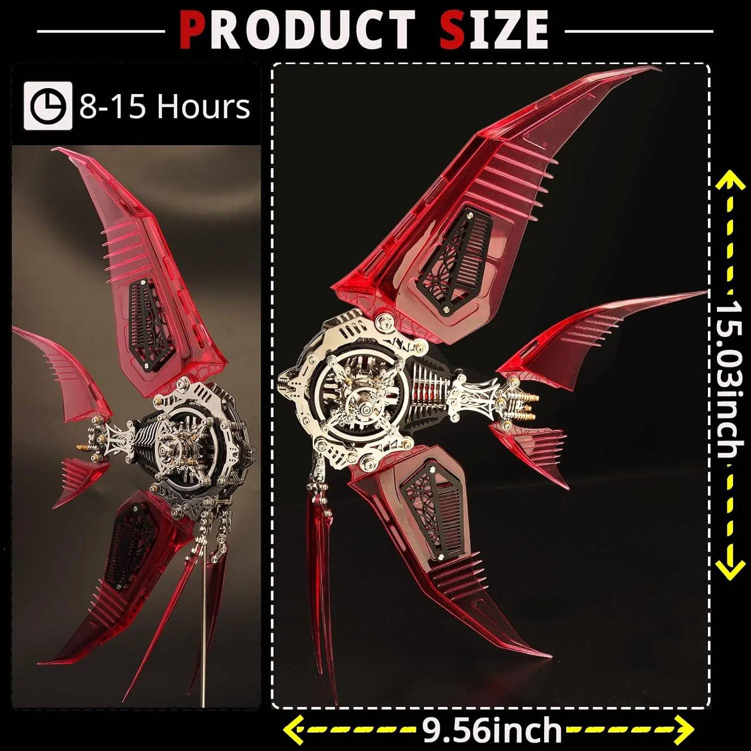 Birthday Christmas trauma cartoon rite 3D Metal Puzzles for Adults$ Metal 3D Puzzle DIY Colorful 3D Metal Puzzle 529 Pieces Mechanical Building Kit$3D Metal Model Kits to Build for 