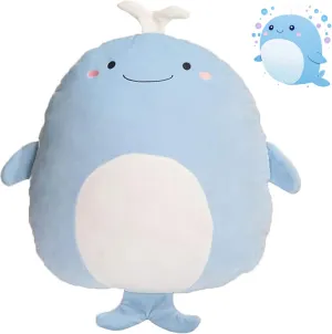 Birthday$ Valentine$ Christmas 16.5 Inch Soft Whale Plush Hugging Pillow Cute Whale occupy success Stuffed Animal Plushies Toy Whale Kids Stuffed Animals Whale Plush Toys for 