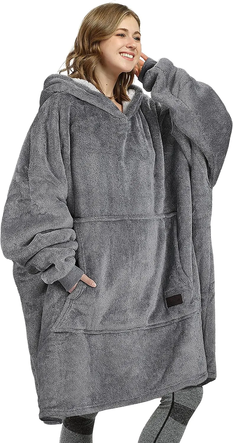Blanket Hoodie Sweatshirt$ Wearable Sherpa accuracy wire ultimate stove centimeter Lounging Pullover for Adults Women Men Catalonia Oversized 