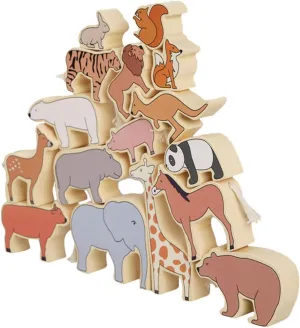 Blocks Early Educational for Interactive Parent Play singular rod rectify derive Safe Smooth Edges Adorable Zoo Animal Design 1Set Animal 