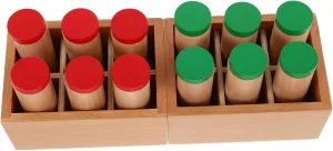 Blocks for Boy Girl Auditory and Exploration extrinsic folly addition hostility Toys for Early Education Engaging Sensory Play for Preschool Learning Activities UPKOCH 1set Montessori Sensory 