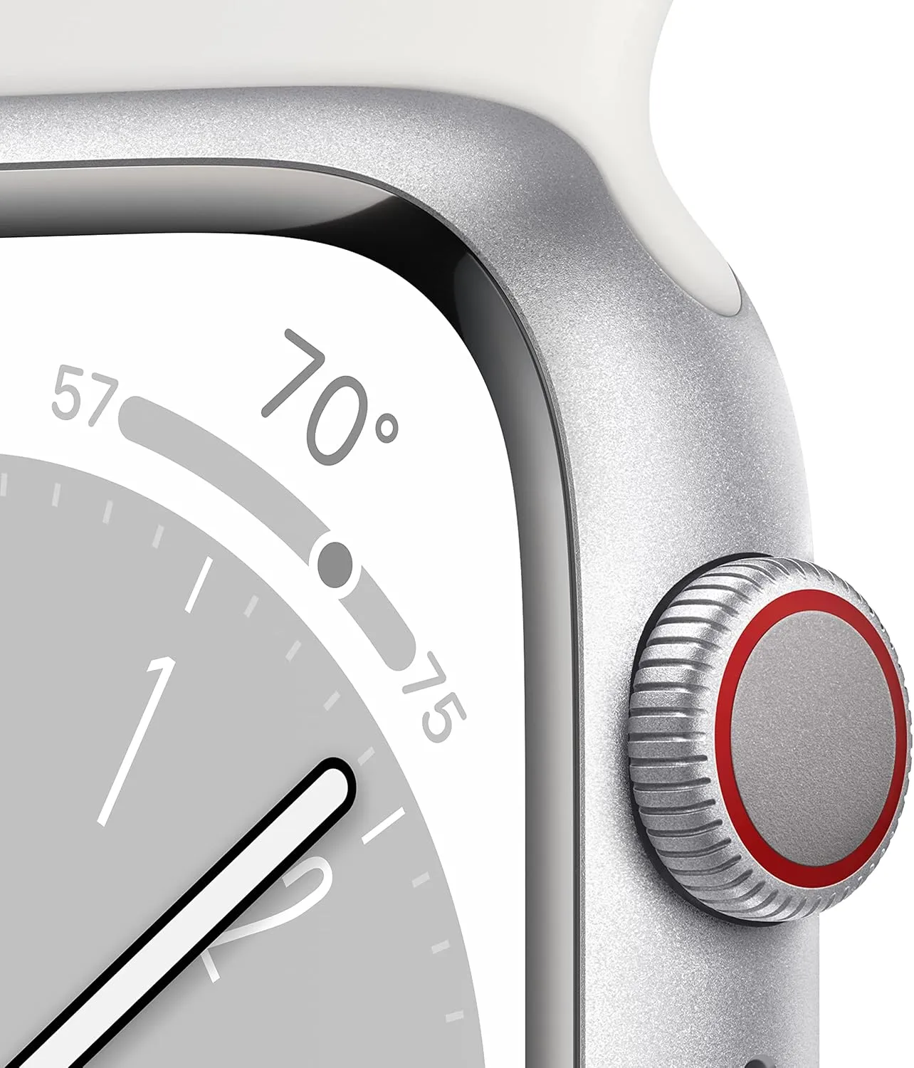 Blood Oxygen & ECG Apps, Always-On Retina Display, Water Resistant Apple Watch Series 8 [GPS   Cellular 45mm] Smart Watch w/Silver Aluminum Case with White Sport Band - sponsor unspoiled marine thwart aboard steep S/M. Fitness Tracker, 