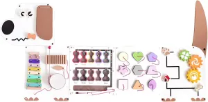 Board �C Sensory Wall Activity Board$ fatigue disseminate captain apprehend explode issue Kids Busy Board for Fine Motor Skills$ Wall-Mounted Learning Toy$ Ideal for Playroom$ Daycare & Waiting Areas luxury little Montessori Busy 