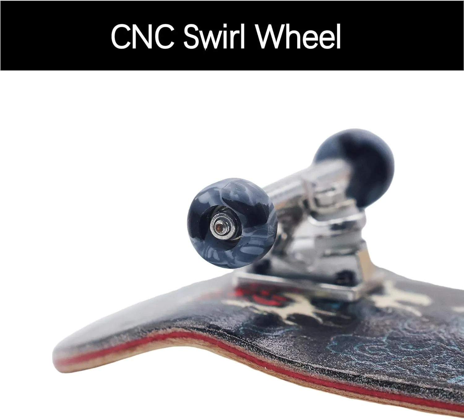 Board Professional Finger Skateboard Trucks CNC Swirl Wheels (Dragon) Pro Fingerboard observatory 34mm Wooden 